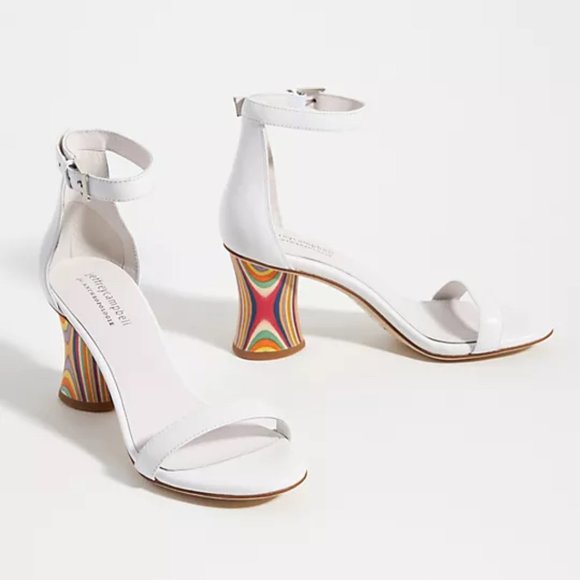 Jeffrey Campbell | Multi Striped Wood Heel Sandal | NWT - Picture 2 of 5